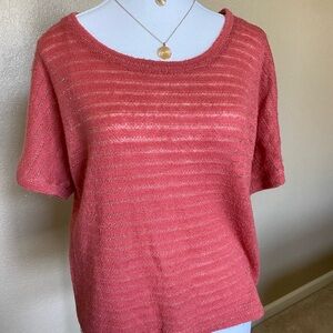 Forever 21 Pink Boxy Ribbed Tee